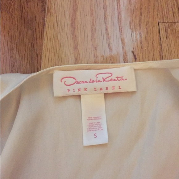 NWOT OSCAR DE LA RENTA White Charmeuse Robe Size S - Picture 2 of 4